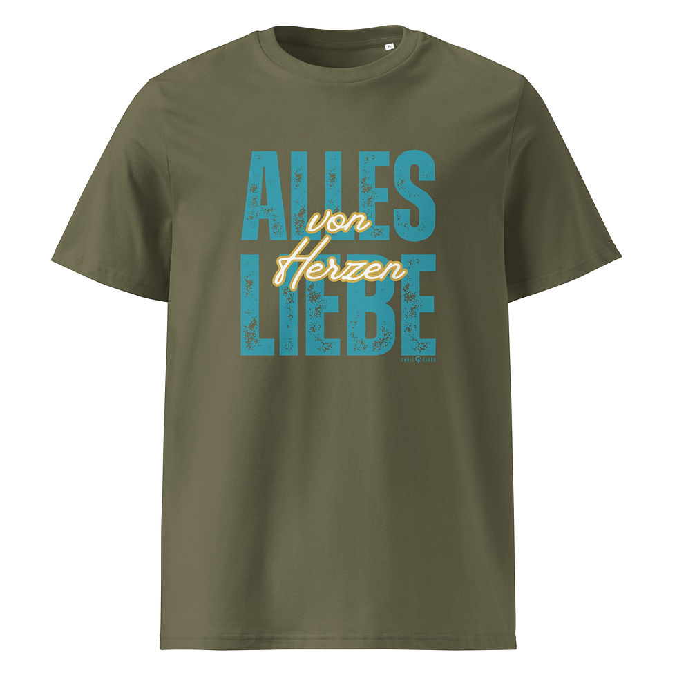 Miniaturbild: "ALLES LIEBE von Herzen" Unisex T-Shirt, 100% Bio-Baumwolle