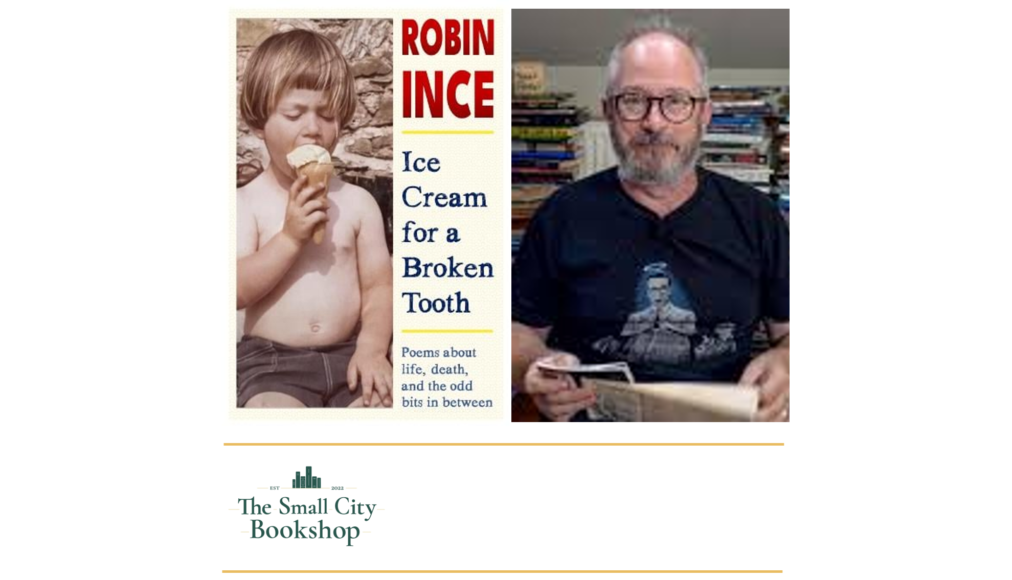 POSTPONED : Ice Cream for a Broken Tooth : Poetry with Robin Ince