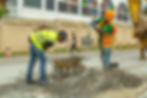Chantier pose de bordures Yopougon route de Dabou Janvier 2024