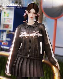 Blender ver // Ribbon Leather Jacket