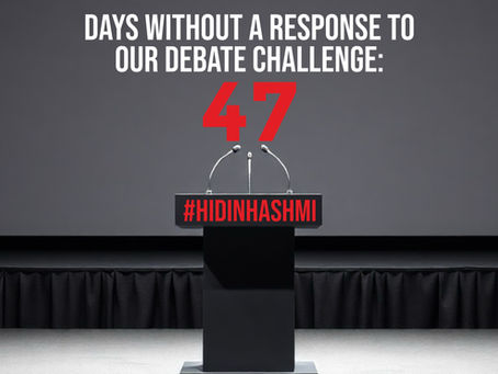 John Reid Challenges Ghazala Hashmi to Join Him for Lincoln–Douglas Style Debate on Live Radio