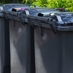 Kärl för hushållssopor och container