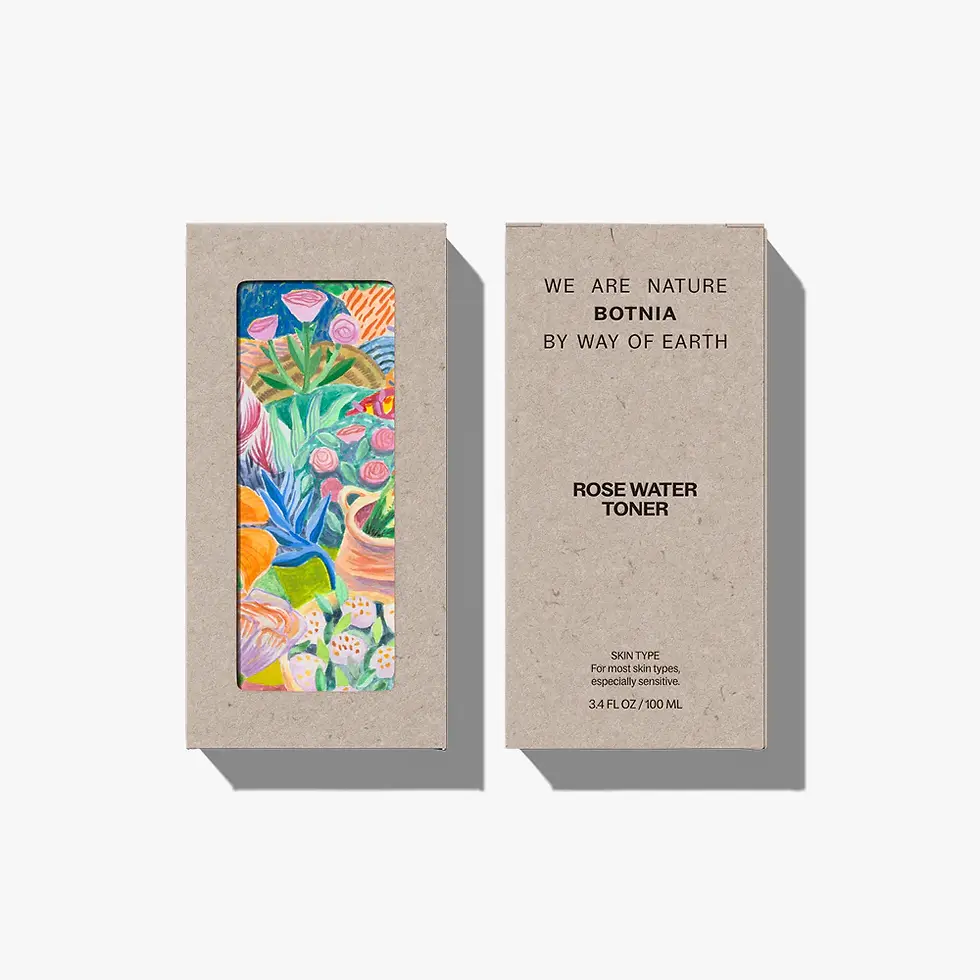 Thumbnail: Rose water toner packaging front & back.