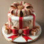 Christmas Cake Decoration - Ribbons, Bows, and Fabric Accents