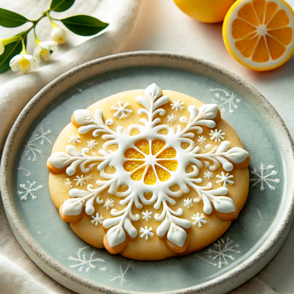 Yuzu Citrus Shortbread Snowflake
