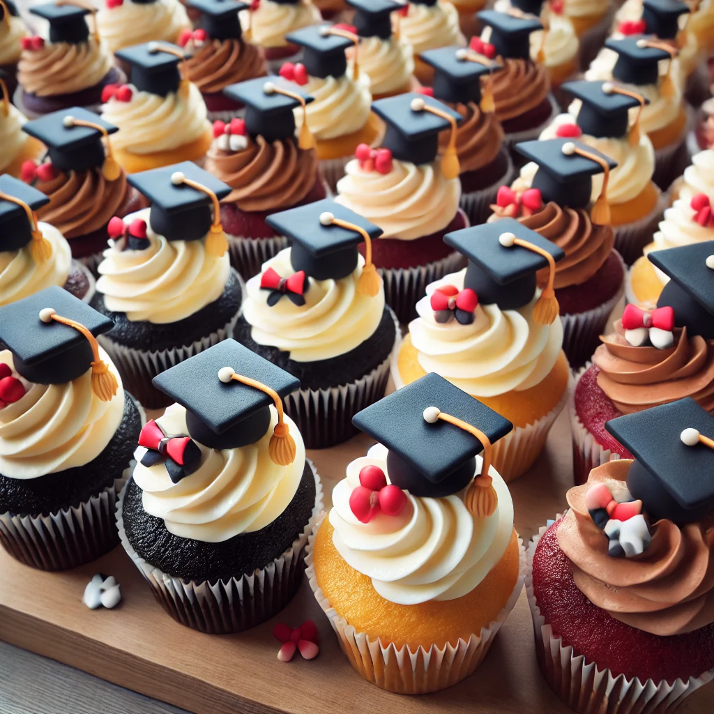 6.	Graduation Cap Cupcakes - Graduation Cake