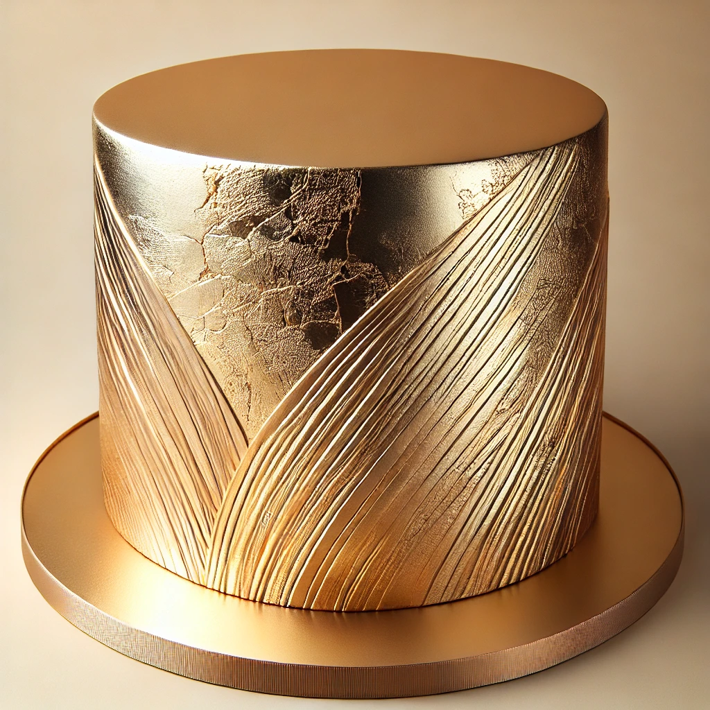 Metallic Shine Cake: (First Birthday Cake)