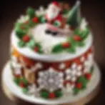 Traditional British Christmas Cake Elements
