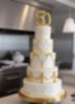 Golden Wedding Anniversary Cake 3