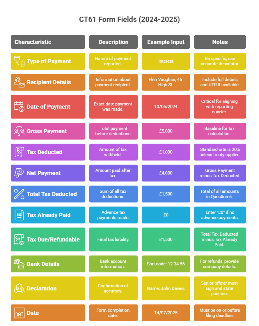 CT61 Form Fields (2024-2025)