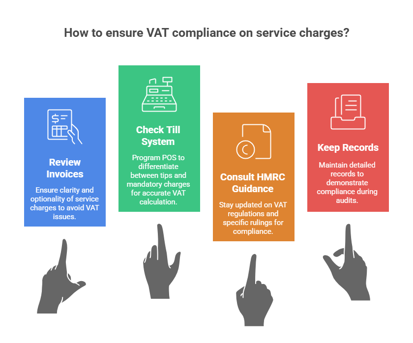 How to ensure VAT compliance on service charges?
