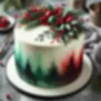 Christmas Cake Decoration - Watercolour and Ombre Effects: Adding an Artistic Flair