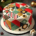 Christmas Cake Decoration - Abstract and Geometric Designs: A Contemporary Twist