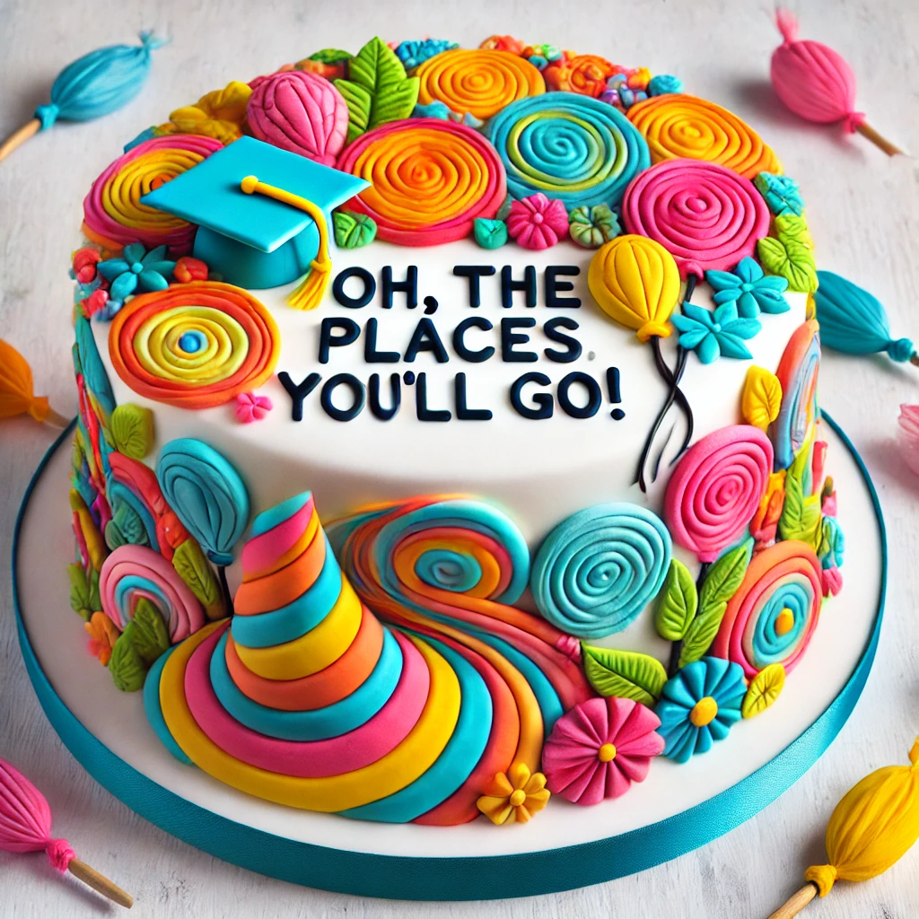 3.	“Oh, The Places You’ll Go!”  - Graduation Cake