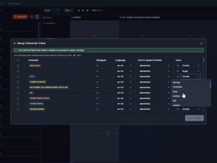 A writer assigning voices to characters in a table read