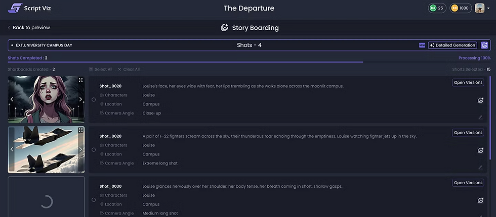 storyboarding inside movie colab