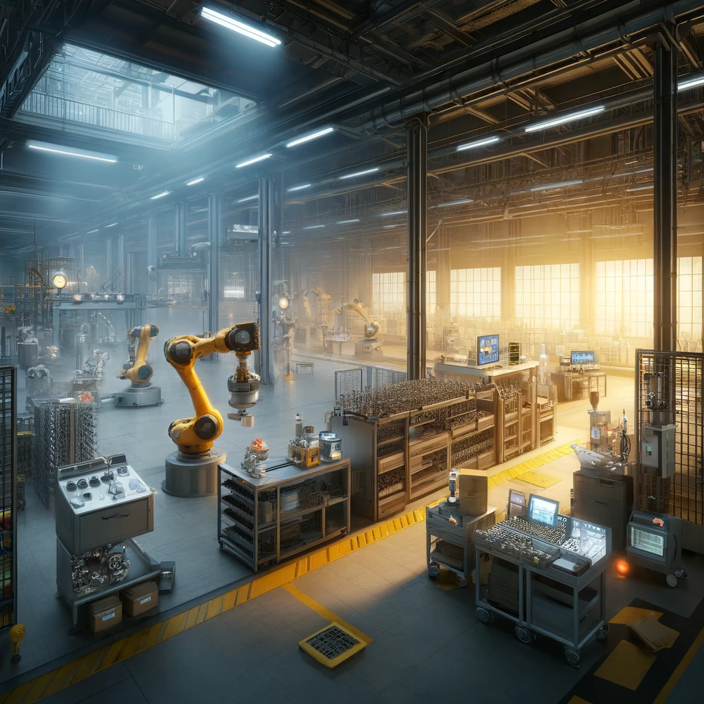 robots in factory conditions