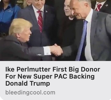 Ike Perlmutter, ex-Marvel CEO, donates to Super PAC supporting Trump.
Right For America Super PAC aims to back Trump in the 2024 election.
Super PAC led by Sergio Gor, includes other high-profile supporters.
Perlmutter has a history of substantial donations to pro-Trump efforts.