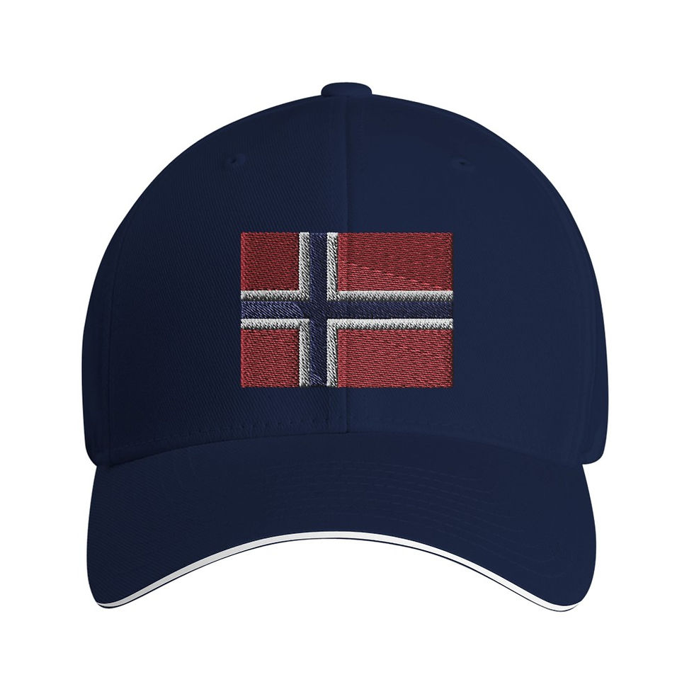 Miniatyrbilde: Caps med flagg og vikingdetaljer