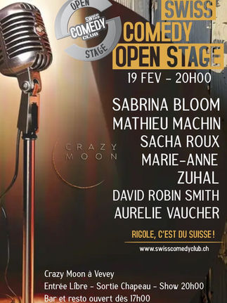🎭 Swiss Comedy Club - Open Stage 🎭 19.02.25