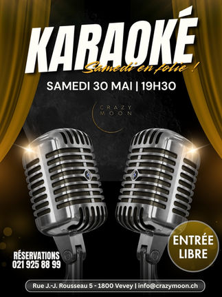 🎶🎤 SOIRÉE KARAOKÉ | SAMEDI EN FOLIE ! | 30.05.26