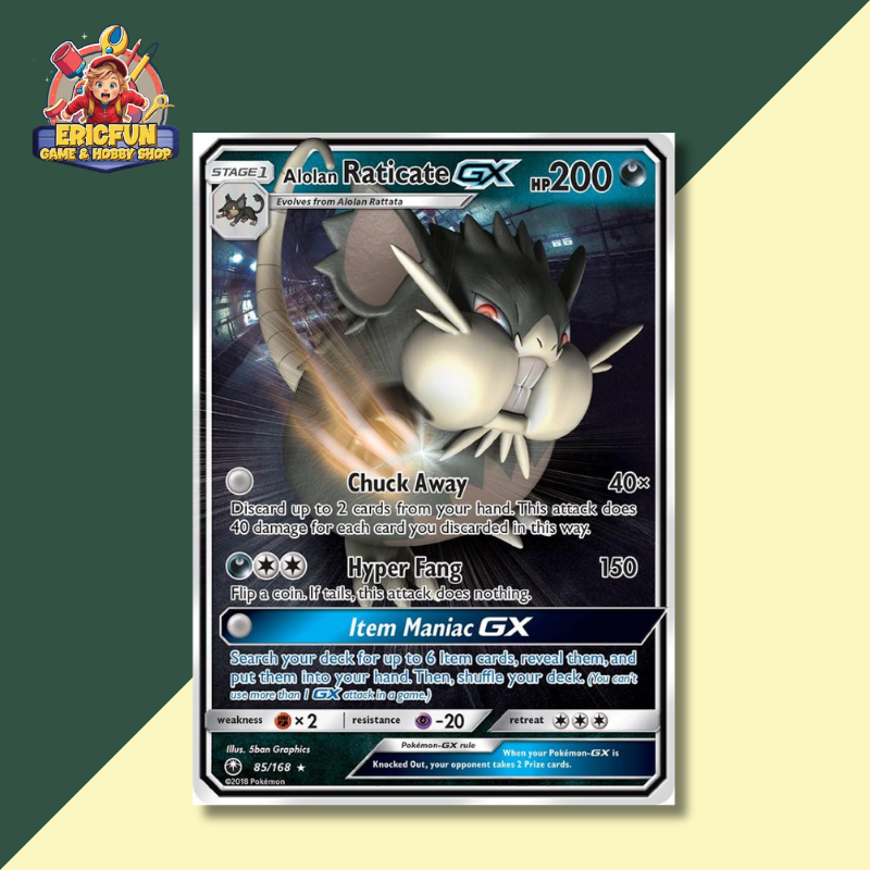 (EF) Alolan Raticate GX #85 Pokemon Celestial Storm