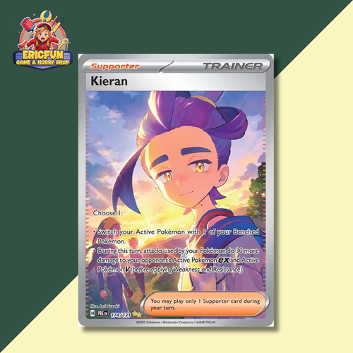 EF) Kieran #174 Pokemon Prismatic Evolutions | ericfun EF) Kieran #174 Pokemon Prismatic Evolutions | ericfun