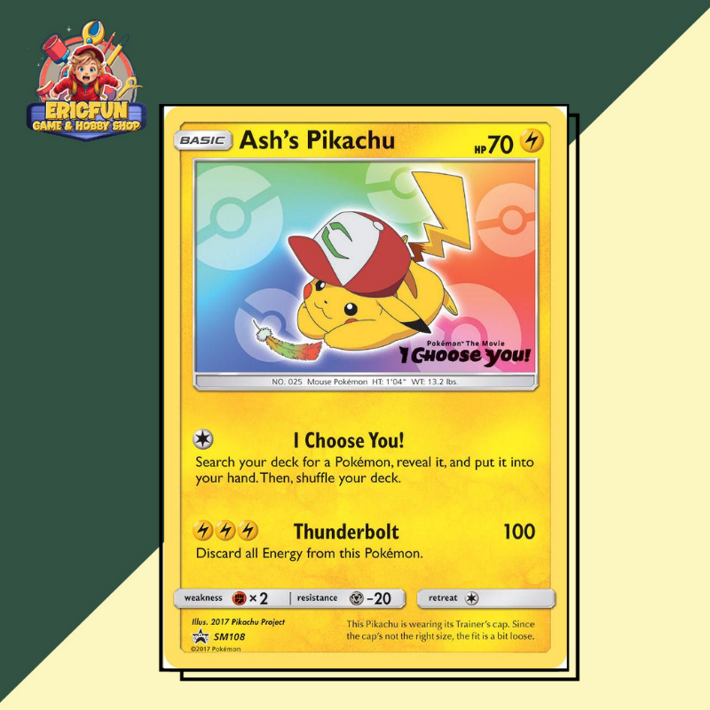 (EF) Ash's Pikachu #SM108 Pokemon Promo