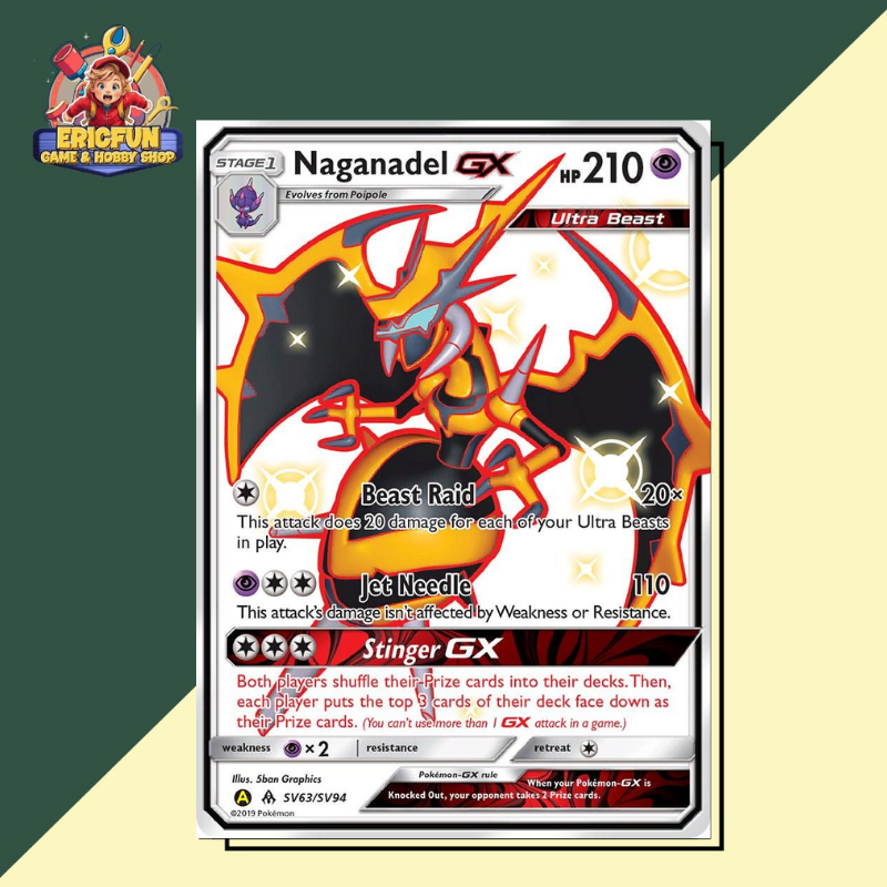 (EF) Naganadel GX #SV63 Pokemon Hidden Fates