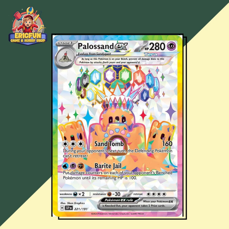(EF) Palossand ex #221 Pokemon Surging Sparks