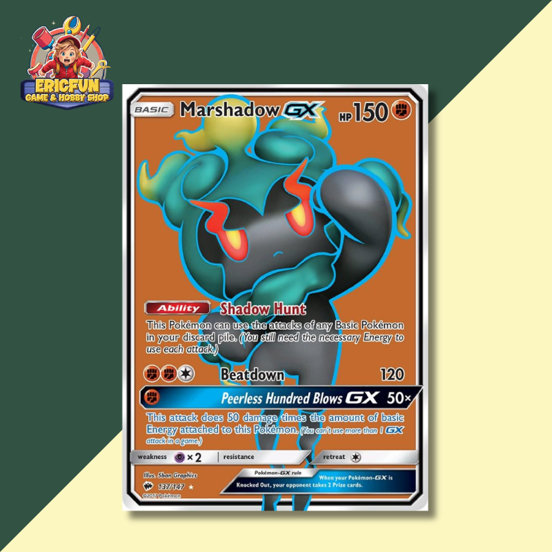 (EF) Marshadow GX #137 Pokemon Burning Shadows