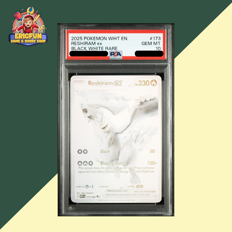 (EF) 2025 POKEMON WHT EN-WHITE FLARE #173 RESHIRAM ex BLACK WHITE RARE