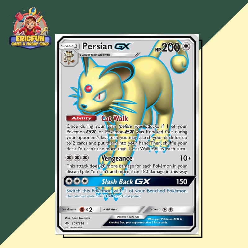 (EF) Persian GX #207 Pokemon Unbroken Bonds