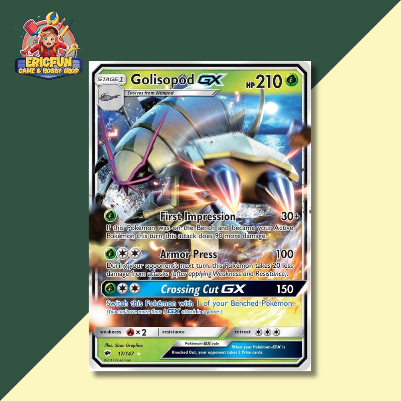 (EF) Golisopod GX #17 Pokemon Burning Shadows
