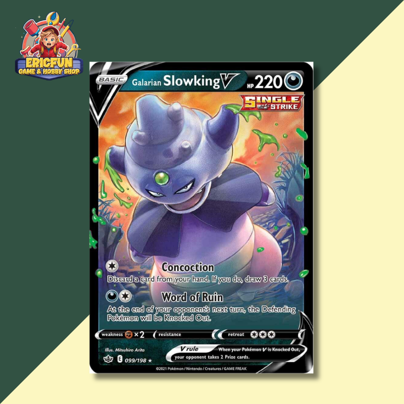 (EF) Galarian Slowking V #99 Pokemon Chilling Reign