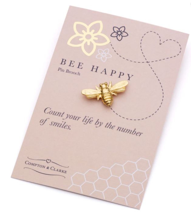 Bee Happy Pin Brooch