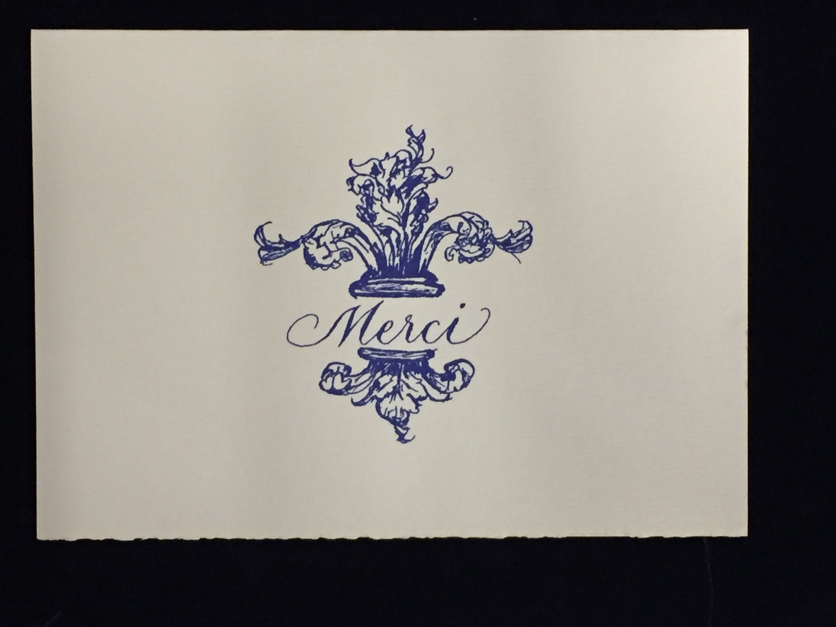 Navy Merci Stationary Set
