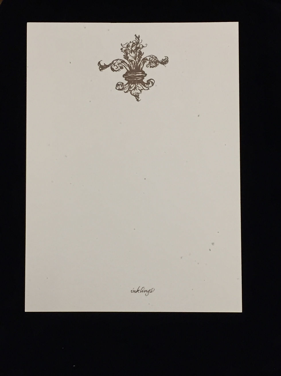 Small Fleur de Lis Stationary Set