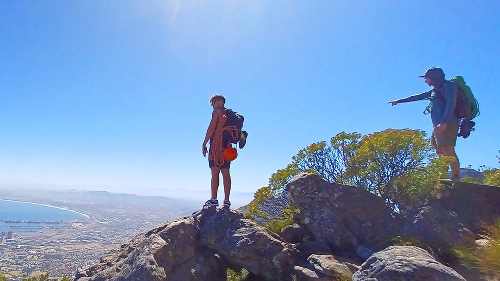 Hiking up Table Mountain