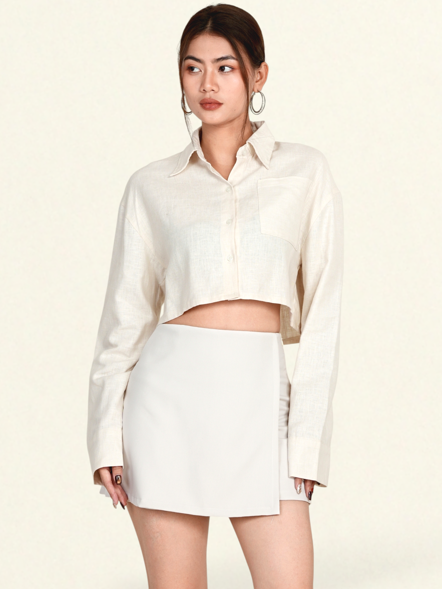 Boyfriend Cropped Shirt