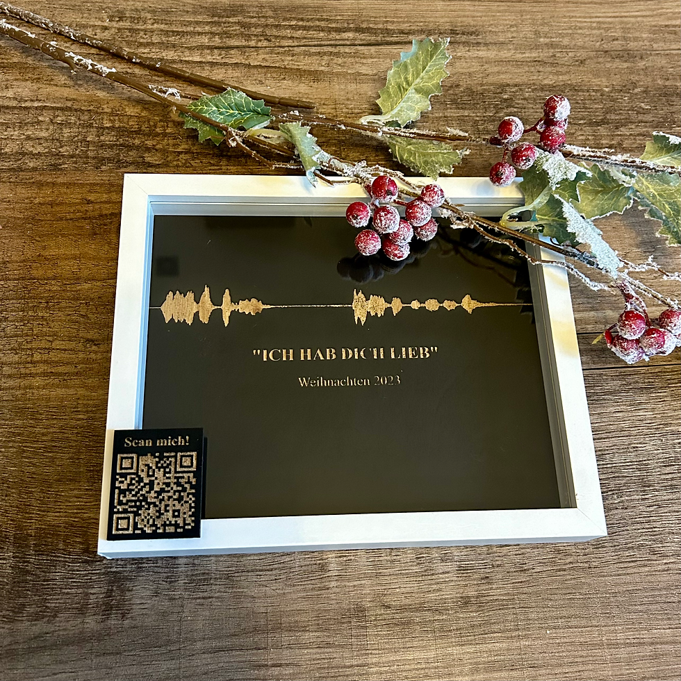 Miniaturbild: Bild "BLACK" mit persönlicher Nachricht als Tonspur mit QR-Code