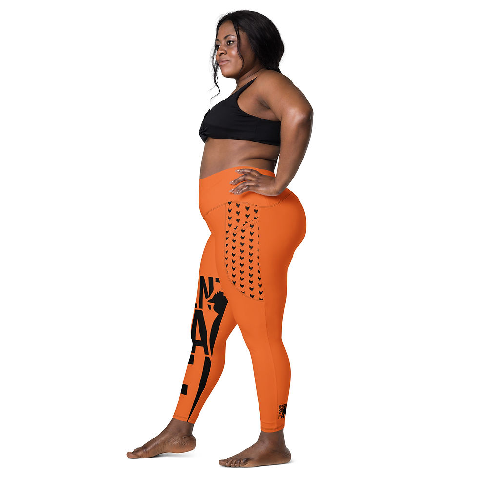 Thumbnail: Orange Leggings with pockets 