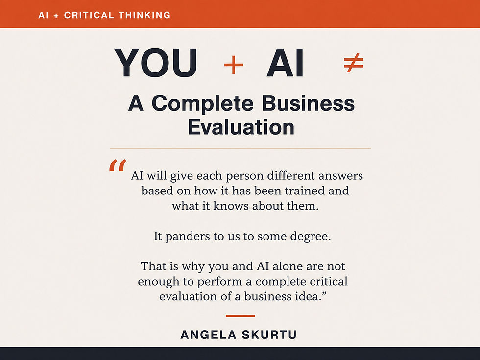 AI and human input alone cannot use emotional intelligence or critical thinking for business.