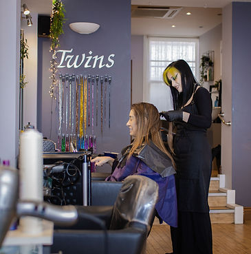 Molly dying client's hair.