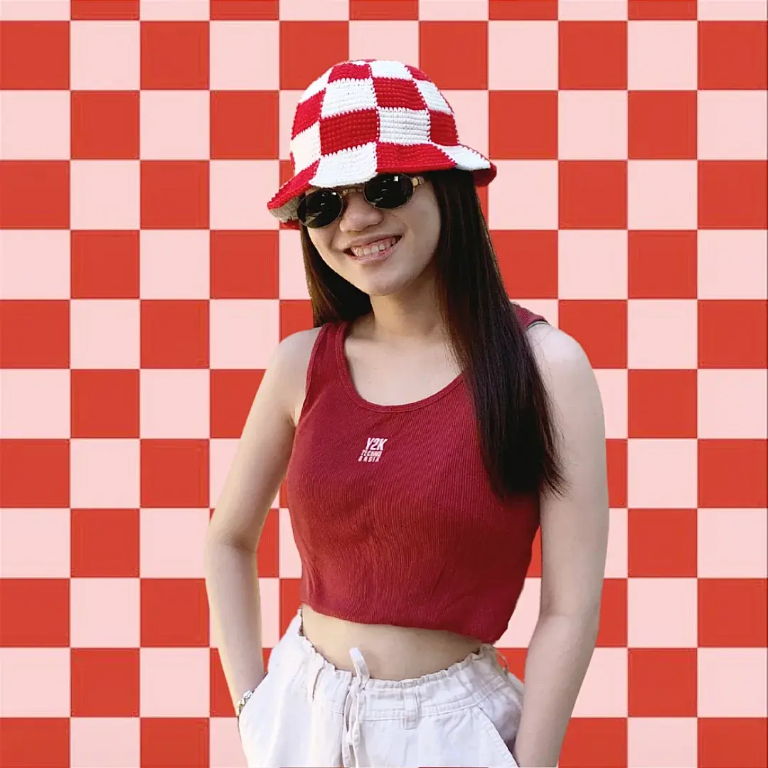 Crochet Cheyenne Checkered Bucket Hat