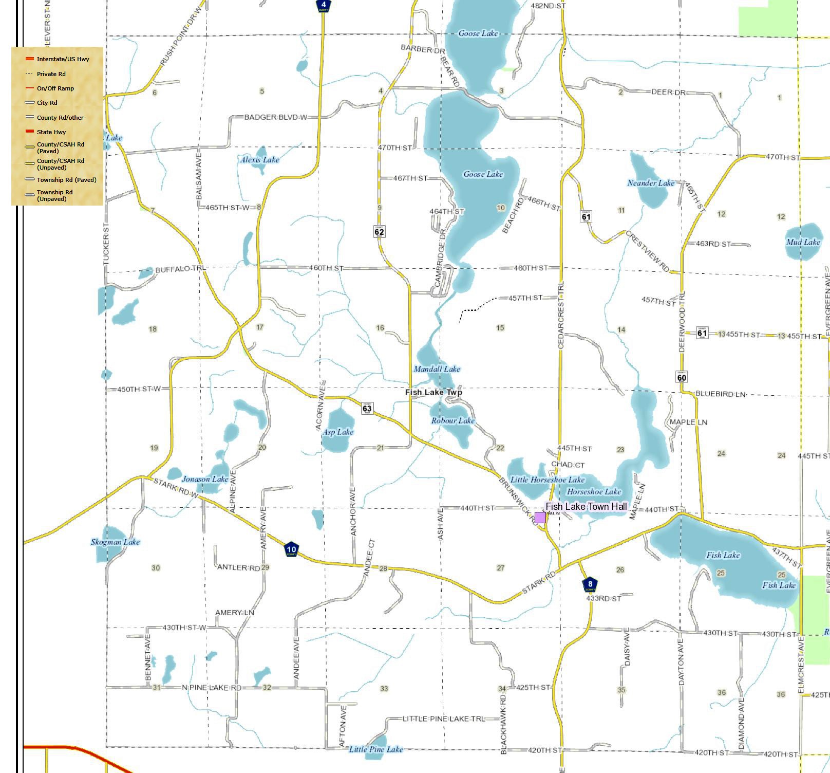 Fish Lake Township Chisago County, MN