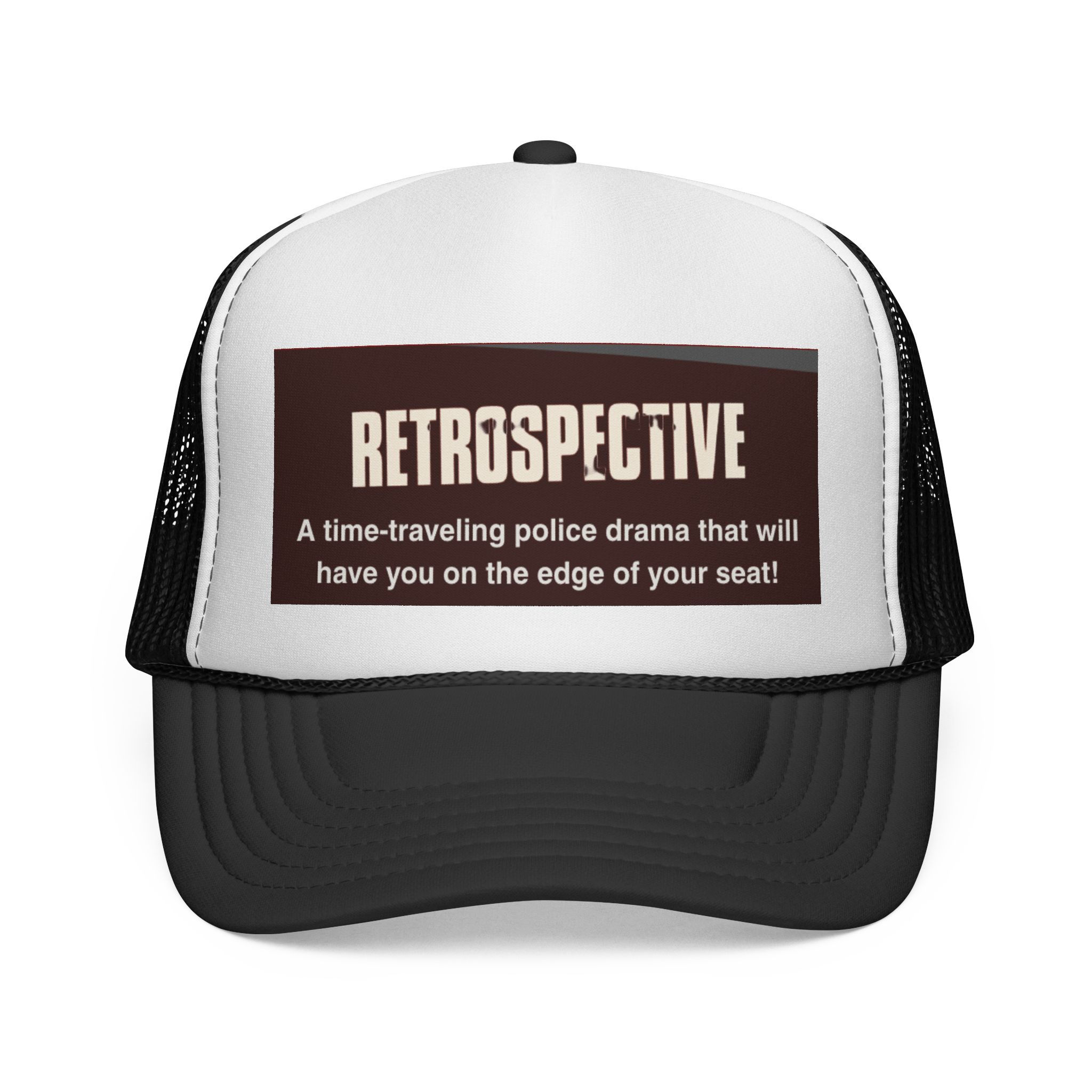 Retrospective Trucker Cap — Vintage Time-Travel Police Drama Quote Hat