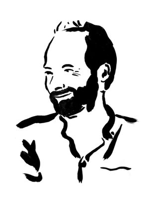 portraits amis, dessins, plume calligraphique, encre de Chine, bande d'amis, famille