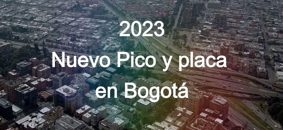 2023 Nuevo pico y placa en Bogota