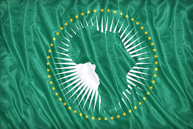 African Union flag pattern on the fabric texture ,vintage style.jpg